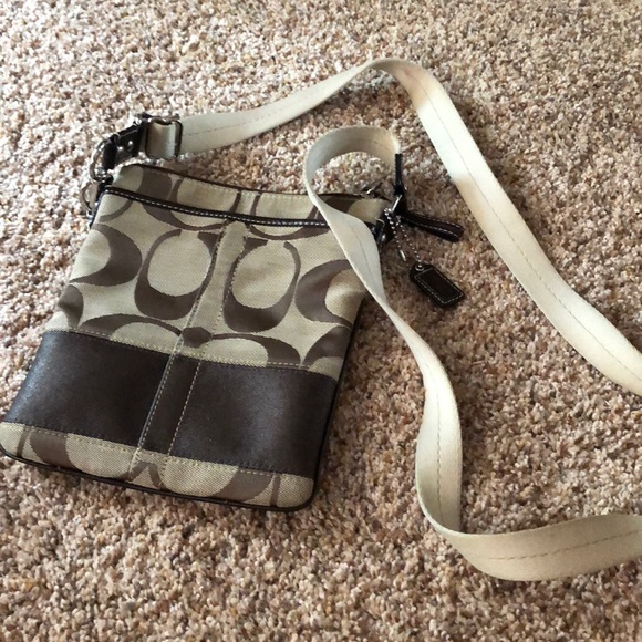Coach Bags Coach Signature Khaki Crossbody Bag Poshmark